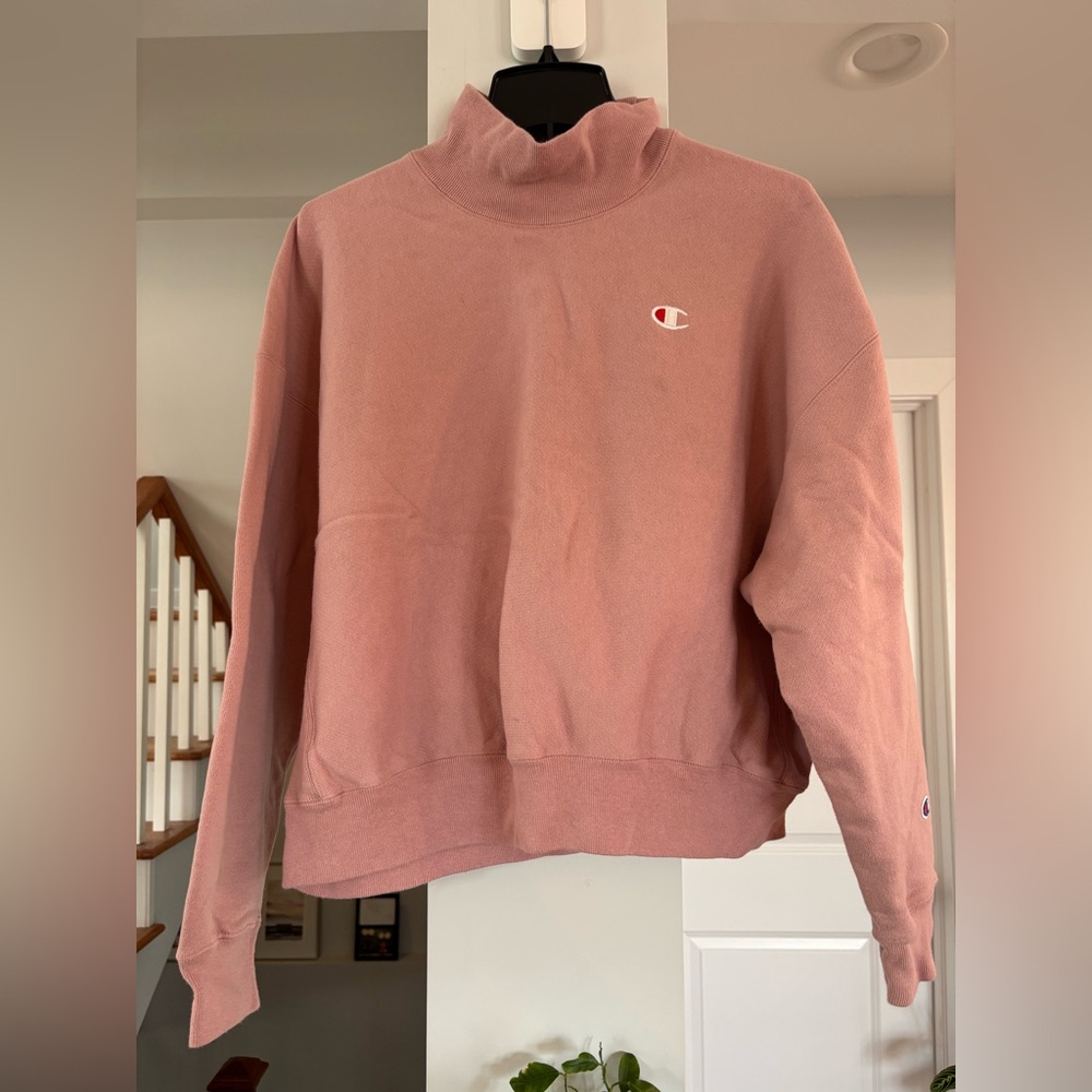 NWOT Champion Pink Mockneck Sweatshirt